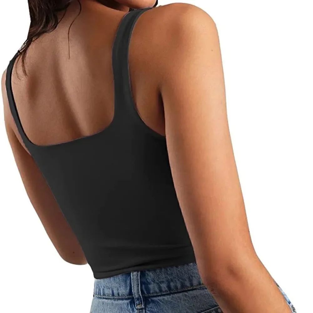 Square Neck Crop Tank - Picture 2 of 2